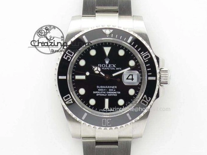Black ETA2836 Submariner SS Maker Best BP Swiss Dial SS Edition 0416